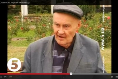 Дед из Славянска: Спасибо, гвардейцы Украины, что вы меня спасли (ВИДЕО)