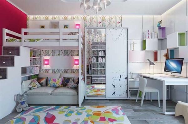 Двуярусная кровать в детской комнате. Особенности моделей и их дизайн	