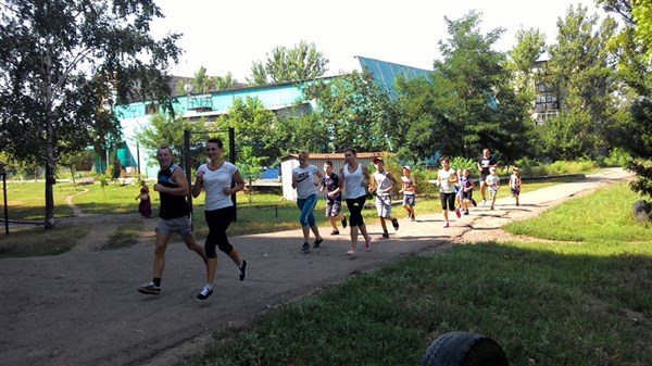 На протяжении месяца в Славянске некоторые семьи "ИНТЕНСИВно" занимались спортом