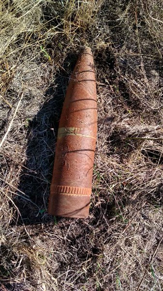 В Славянске нашли минометную мину и несколько снарядов 